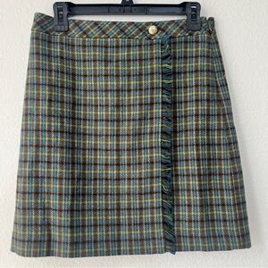 Talbots NWT Plaid A-Line Skirt Petite 4P‎ Wool Blend Lined Work Office